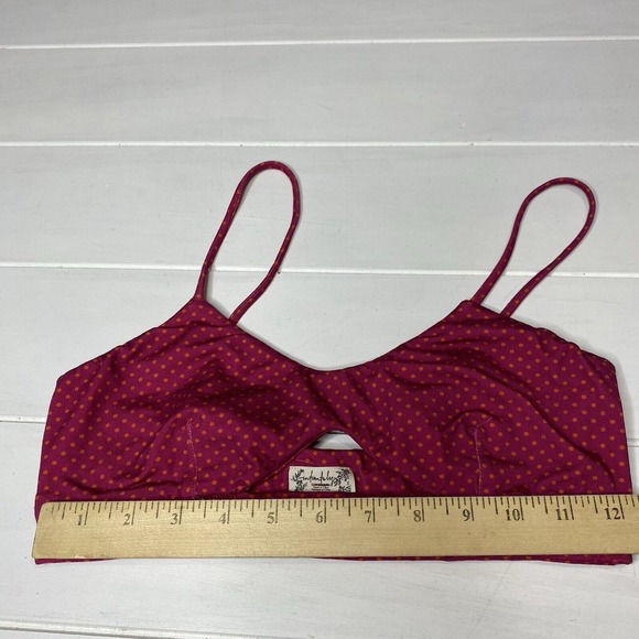 intimately free people Polka dot bralette Pink And Orange Cut Out Detail Size M - Picture 8 of 12